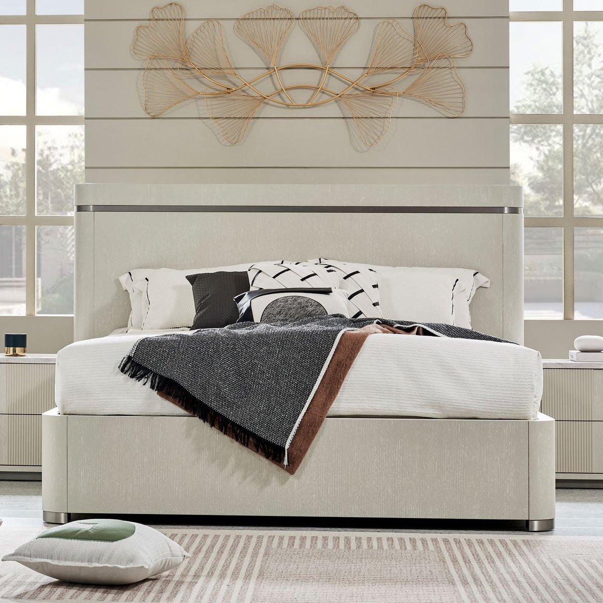 Natural Harmony Off-White Queen Bed Beds| Roots Furniture