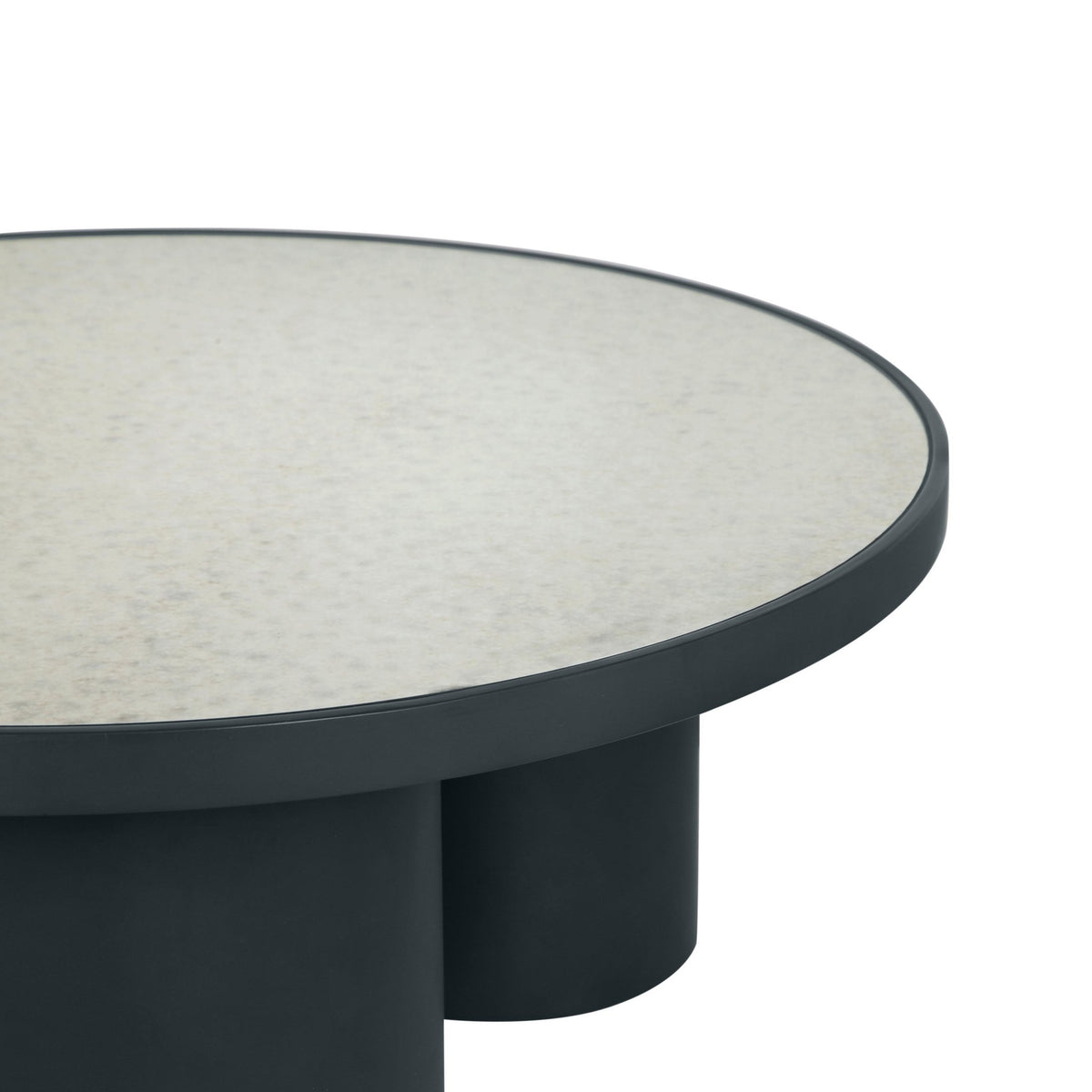 Nautilus Antique Silver Mirrored Coffee Table Coffee Tables| TOV