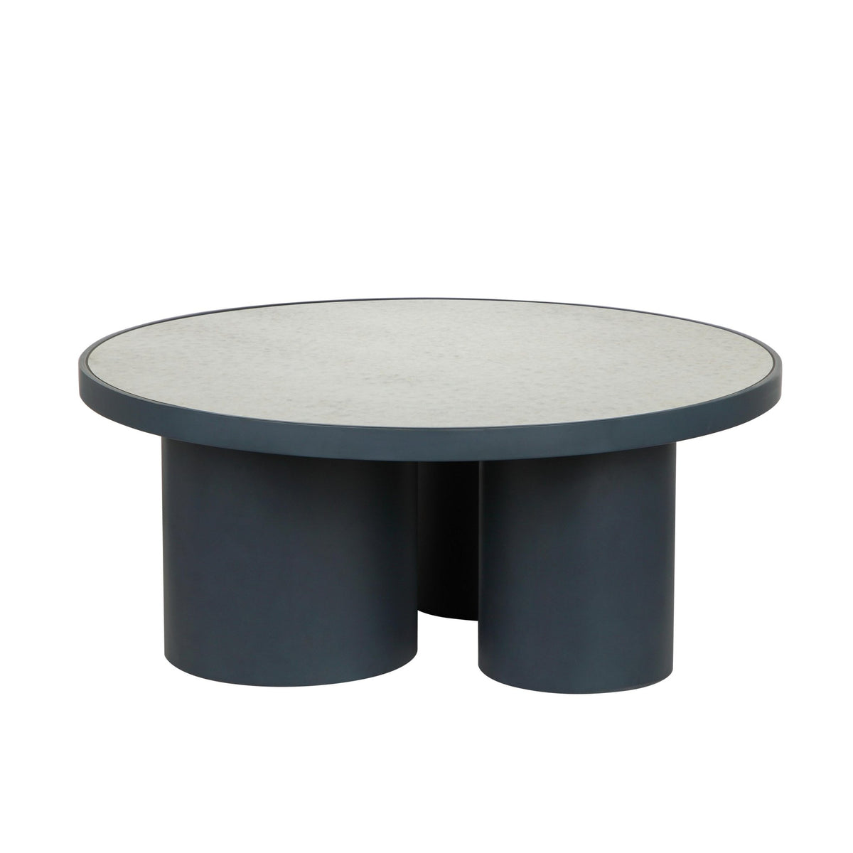 Nautilus Antique Silver Mirrored Coffee Table Coffee Tables| TOV