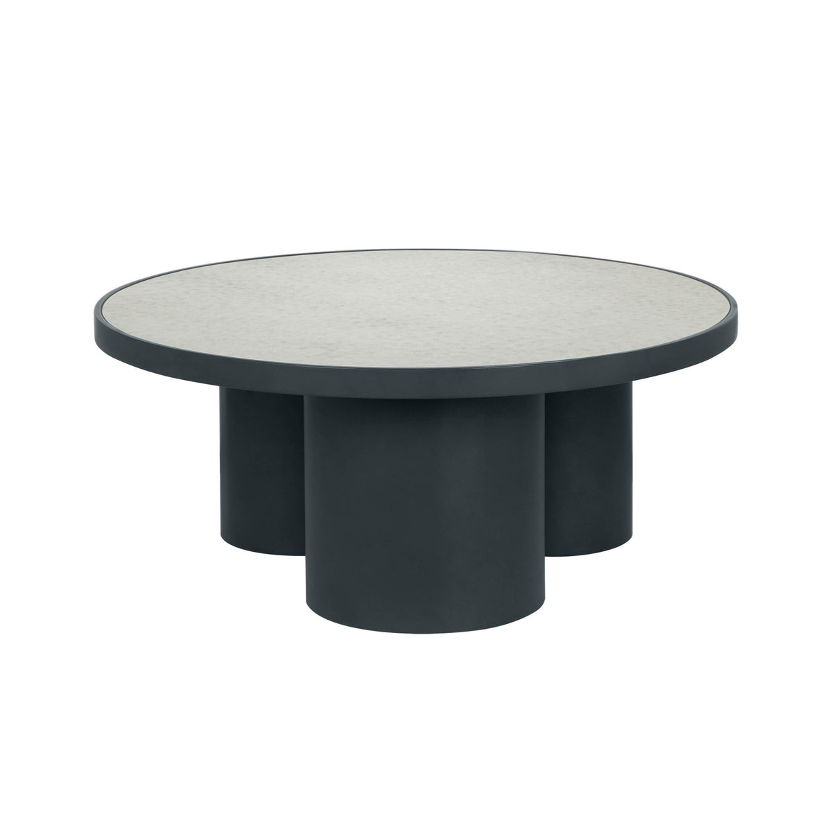Nautilus Antique Silver Mirrored Coffee Table Coffee Tables| TOV