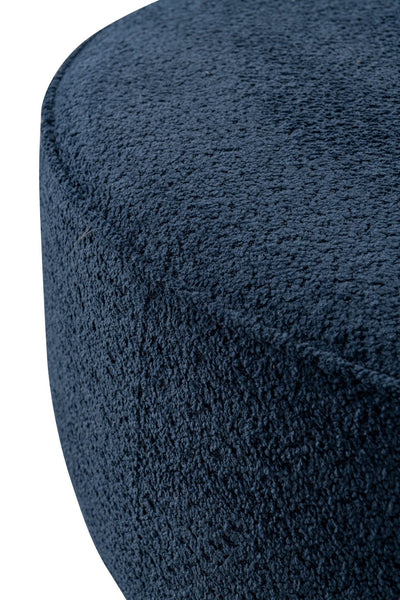 Navy Boucle Ottoman W91xH36cm - Al Rugaib Furniture