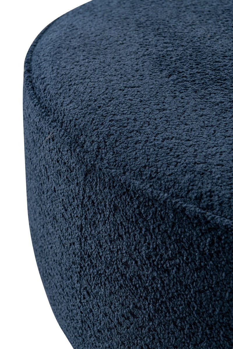 Navy Boucle Ottoman W91xH36cm - Al Rugaib Furniture