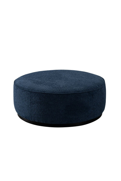 Navy Boucle Ottoman W91xH36cm - Al Rugaib Furniture
