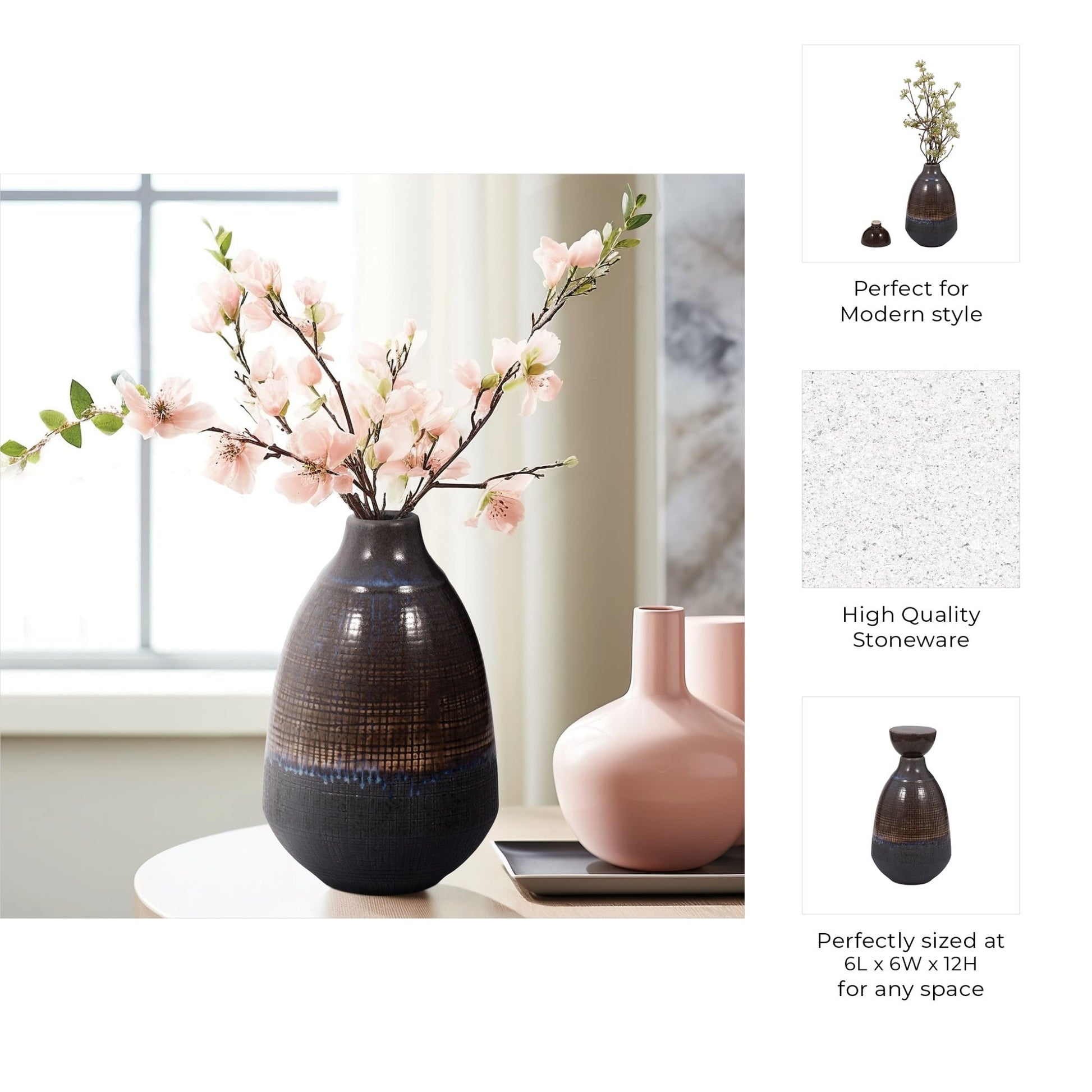 Neader Ceramic Bottle Vases and Jars| Sagebrook Home