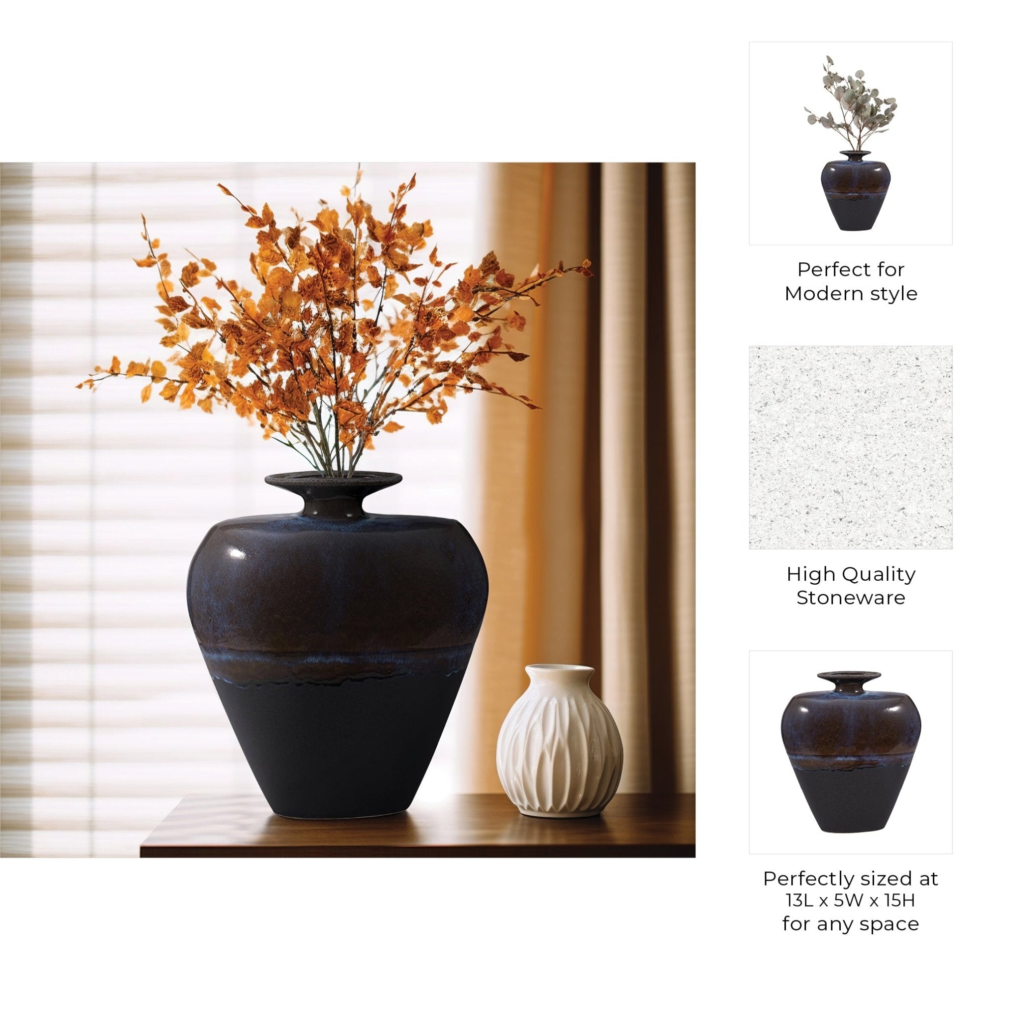 Neader Ceramic Vase Vases and Jars| Sagebrook Home