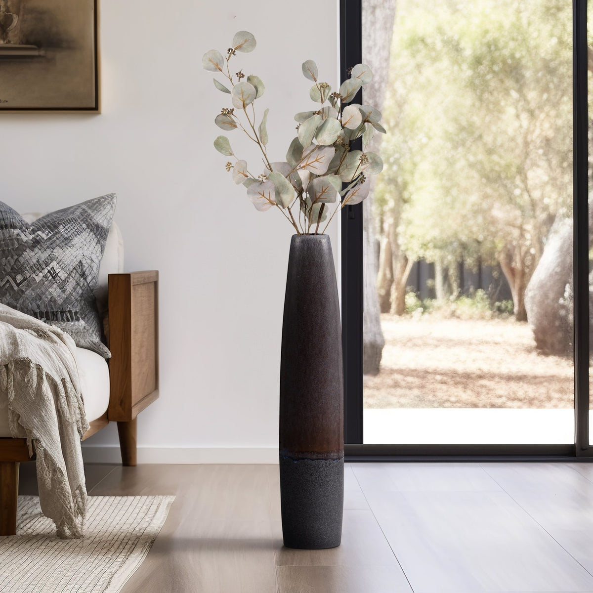 NEADER SMALL CERAMIC FLOOR VASE Vases and Jars| Sagebrook Home