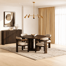 Neo Round Dining Room Set With 4 Arm chairs
