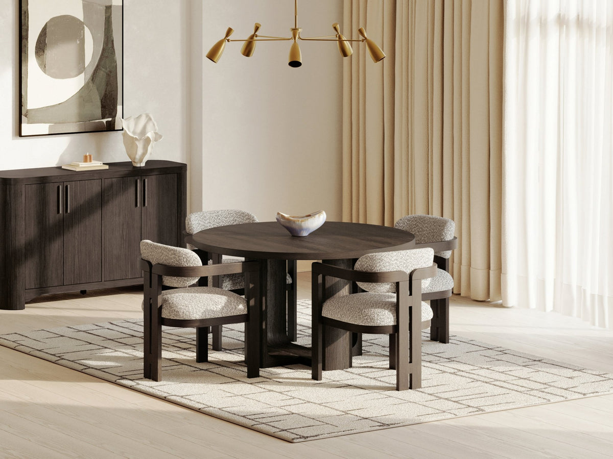 Neo Round Dining Room Set With 4 Arm chairs Dining Room Sets| Ashley Homestore