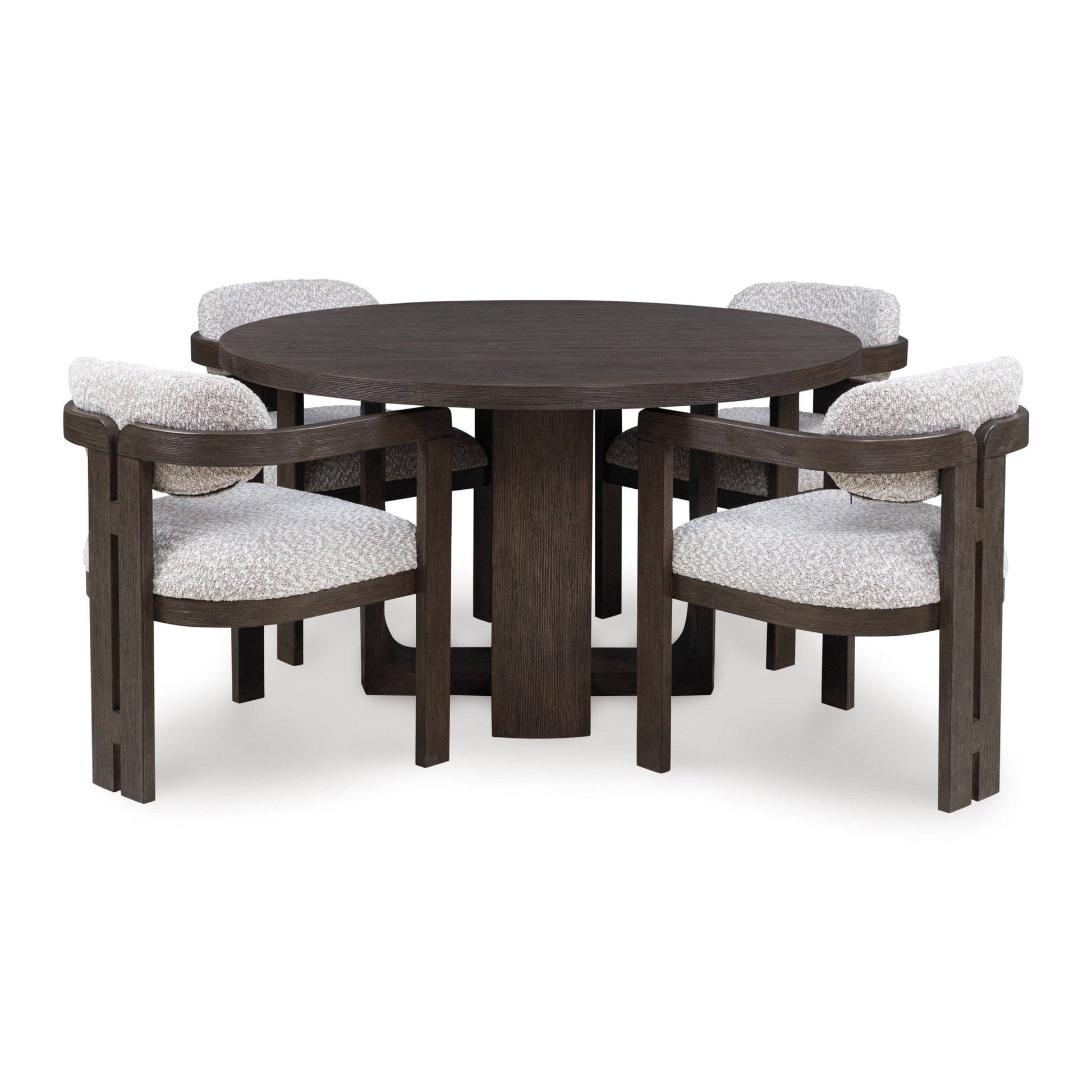 Neo Round Dining Room Set With 4 Arm chairs Dining Room Sets| Ashley Homestore