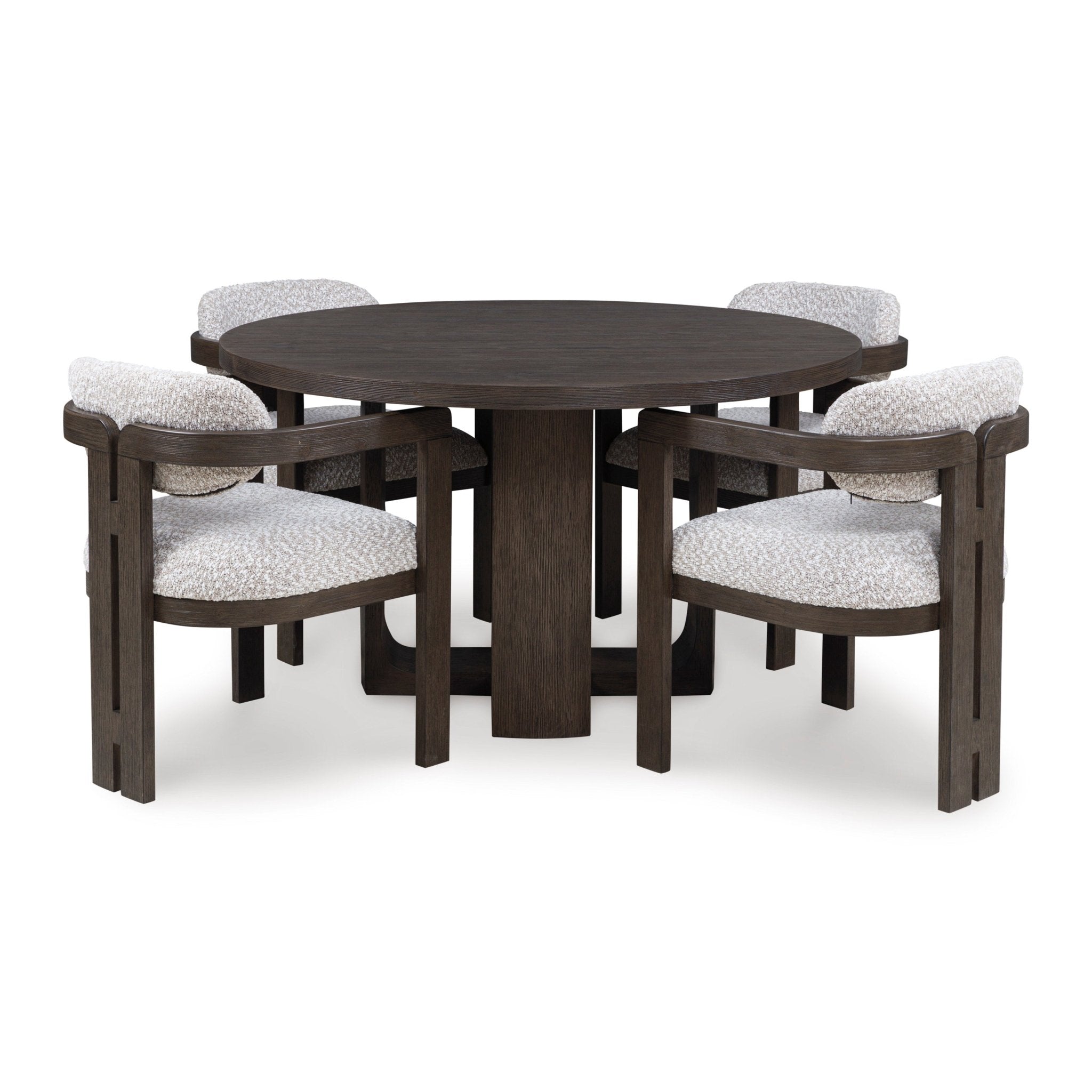Neo Round Dining Room Set With 4 Arm chairs Dining Room Sets| Ashley Homestore