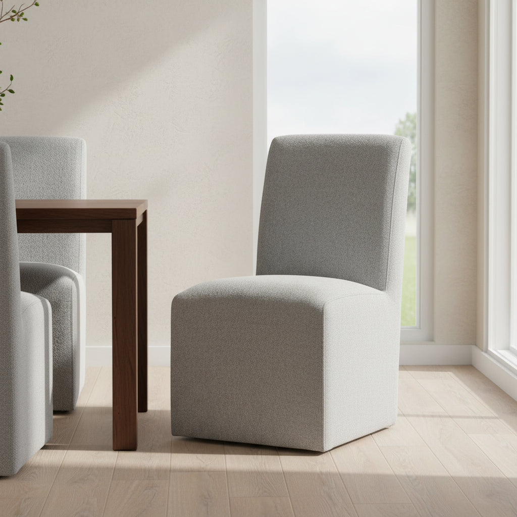 Nero Dining Side Chair (2 per carton) W/Grey Fabric Dining Chairs| Roots Furniture
