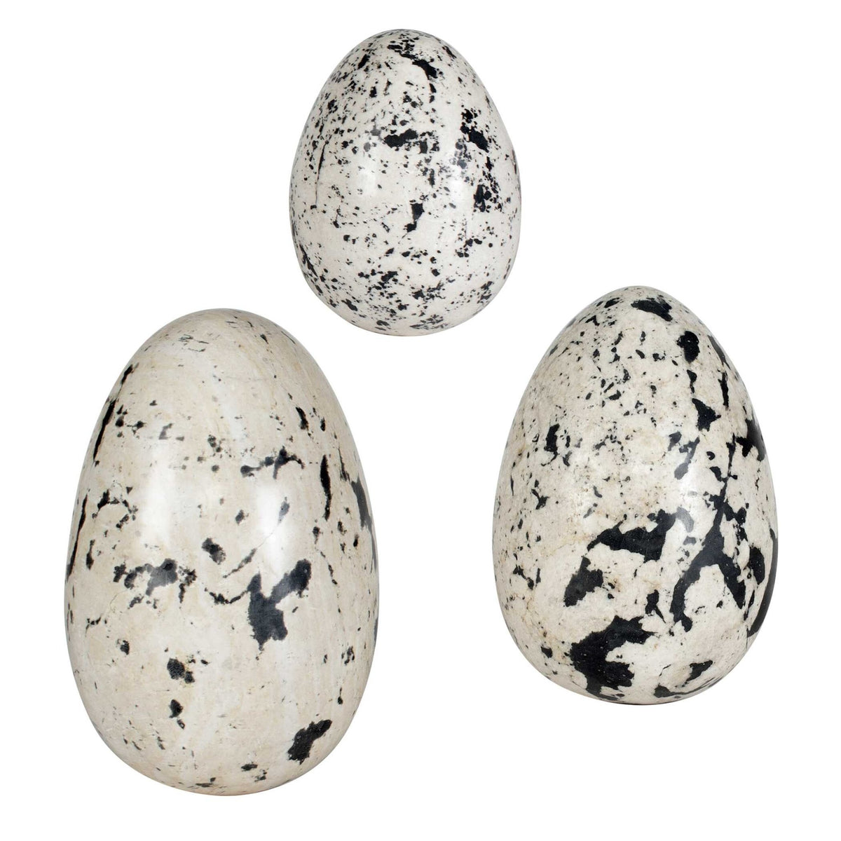 Nest Trio Indoor-Outdoor Stone Eggs Set/3 Table Decors| Uttermost
