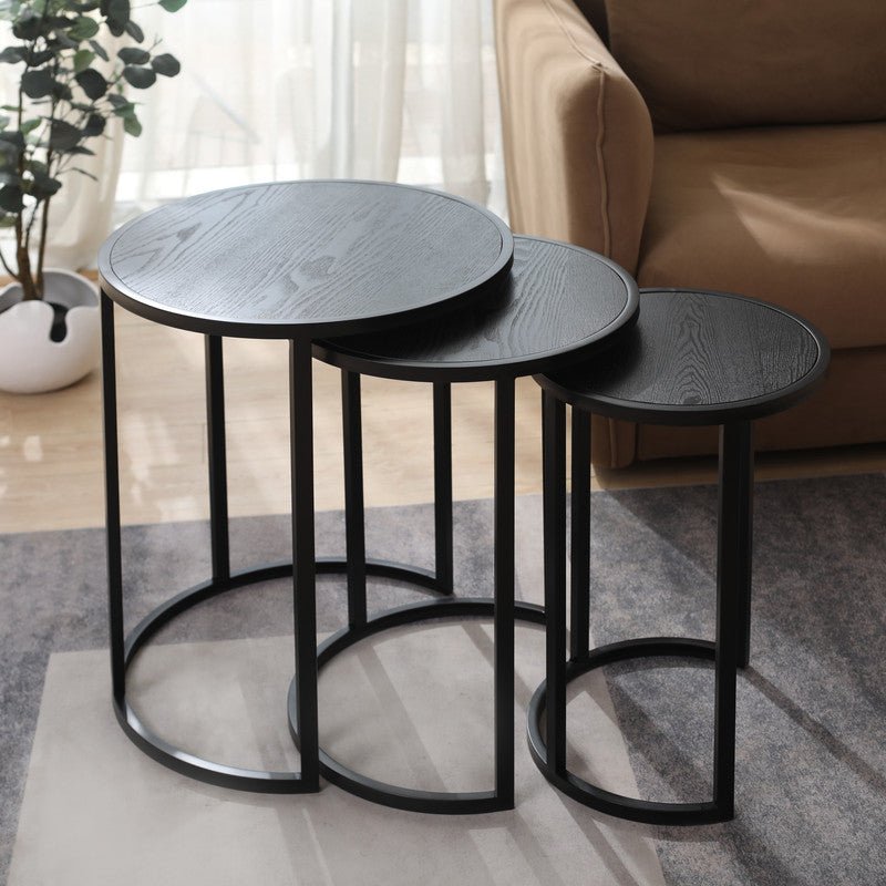 NESTING TABLE BLACK Accent & End Tables| Crestview