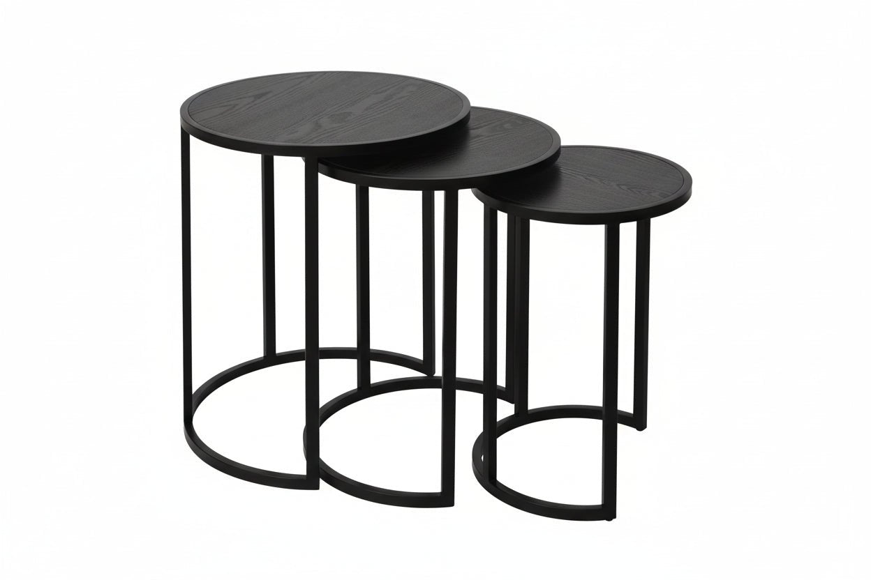 NESTING TABLE BLACK Accent & End Tables| Crestview
