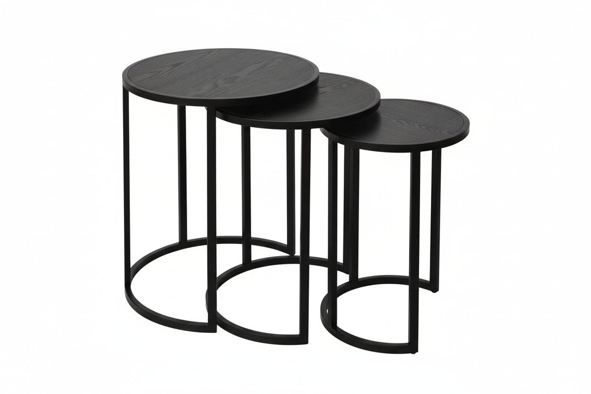 NESTING TABLE BLACK Accent & End Tables| Crestview