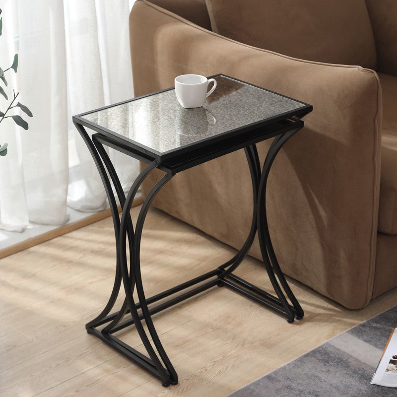 NESTING TABLE BLACK Accent & End Tables| Crestview