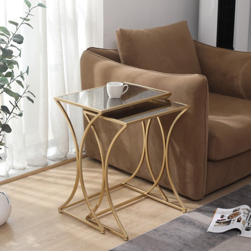 NESTING TABLE GOLD Accent & End Tables| Crestview