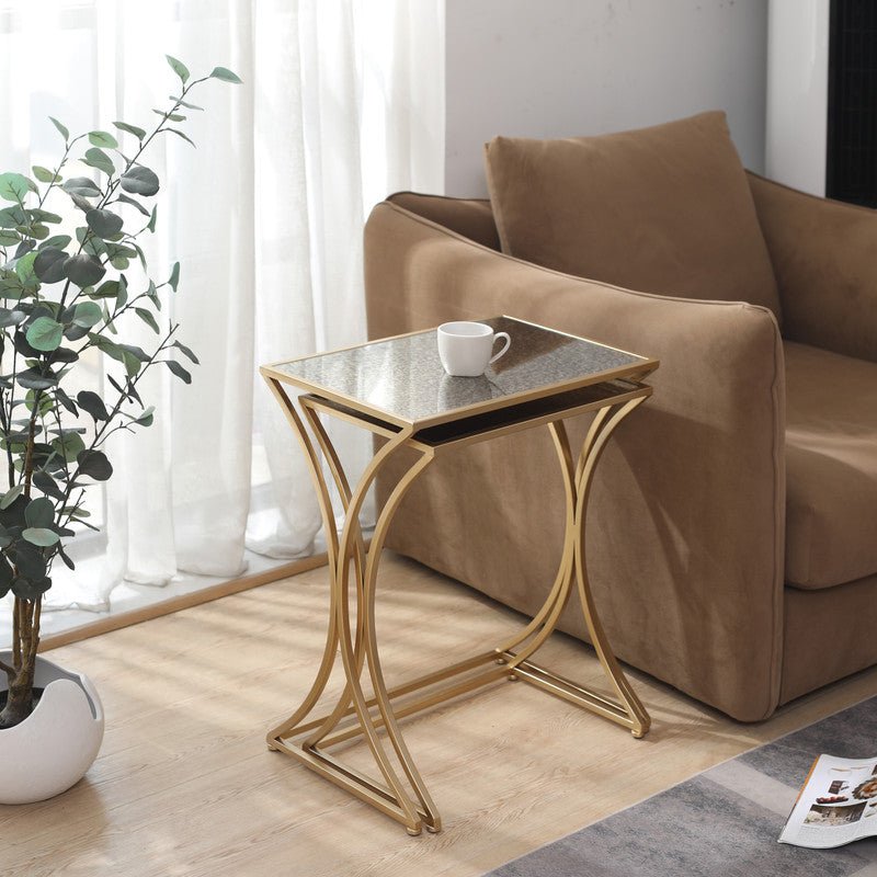 NESTING TABLE GOLD Accent & End Tables| Crestview