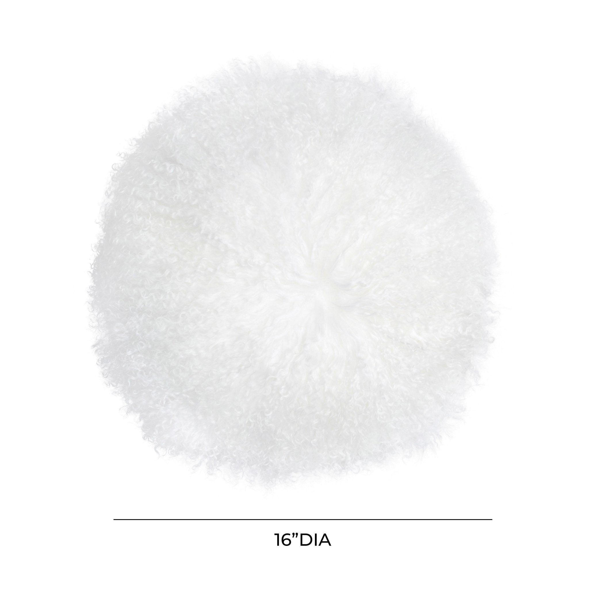 New Zealand White Sheepskin 16" Round Pillow Pillows| TOV