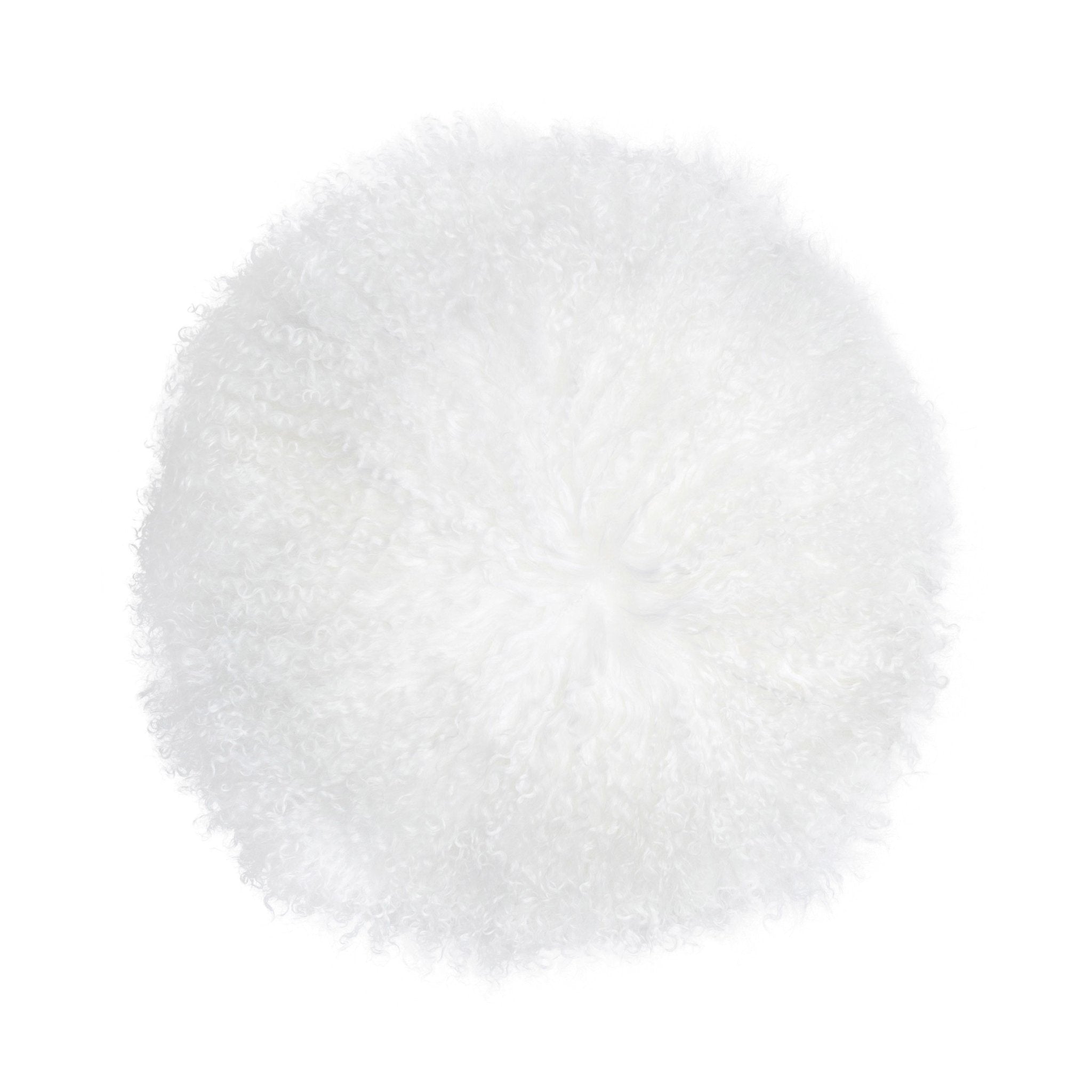 New Zealand White Sheepskin 16" Round Pillow Pillows| TOV