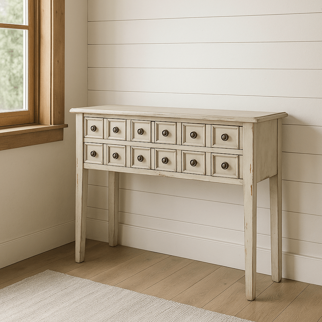 Newcastle Antique White Console Consoles & Sideboards| Crestview