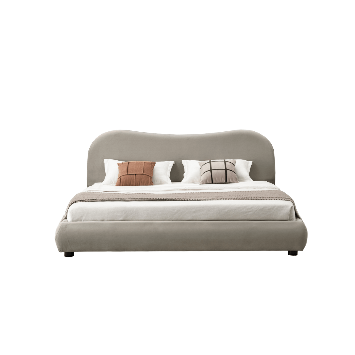 Newcastle Brown Upholstered Bed - King Bed