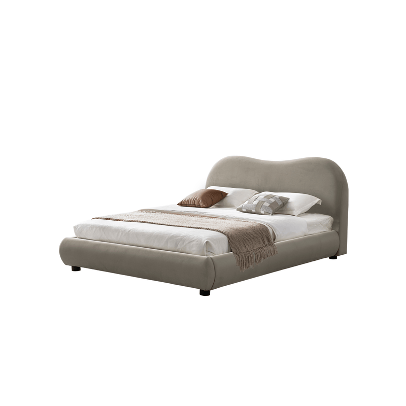 Newcastle Brown Upholstered Bed - Al Rugaib Furniture
