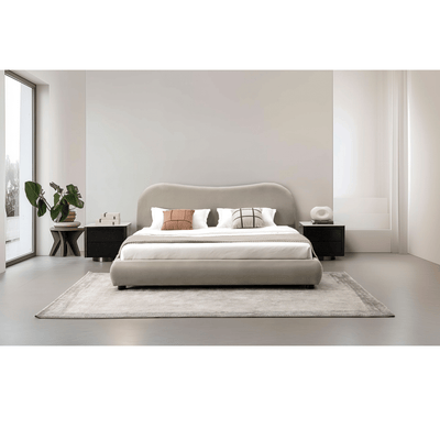 Newcastle Brown Upholstered Bed - Al Rugaib Furniture