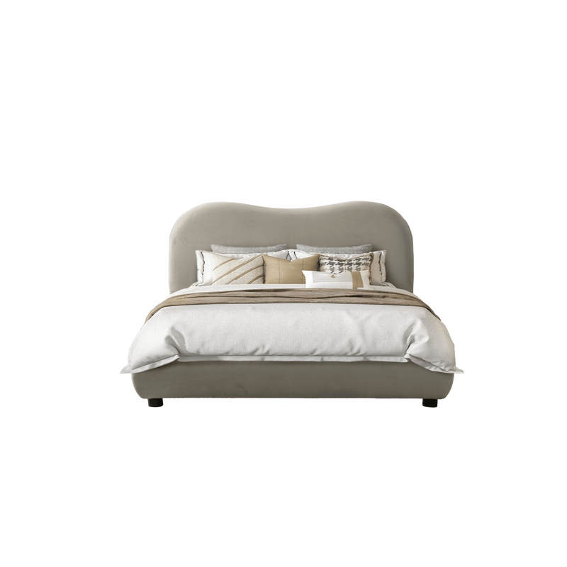 Newcastle Brown Upholstered Bed - Al Rugaib Furniture