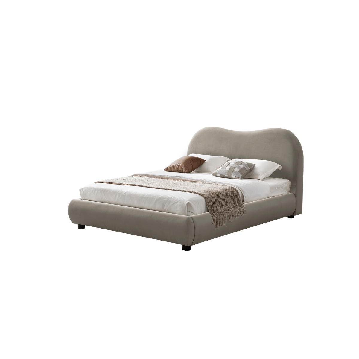 Newcastle Brown Upholstered Bed - Twin Bed