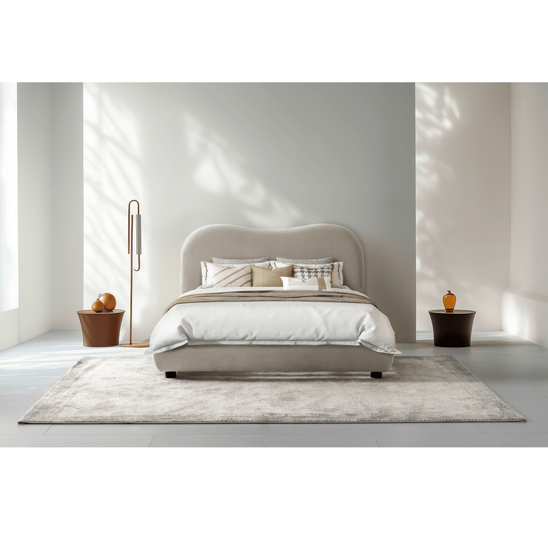 Newcastle Brown Upholstered Bed - Al Rugaib Furniture