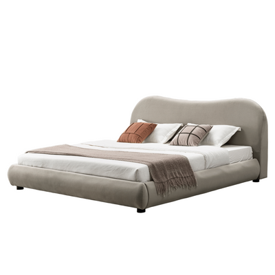 Newcastle Brown Upholstered Bed - Al Rugaib Furniture