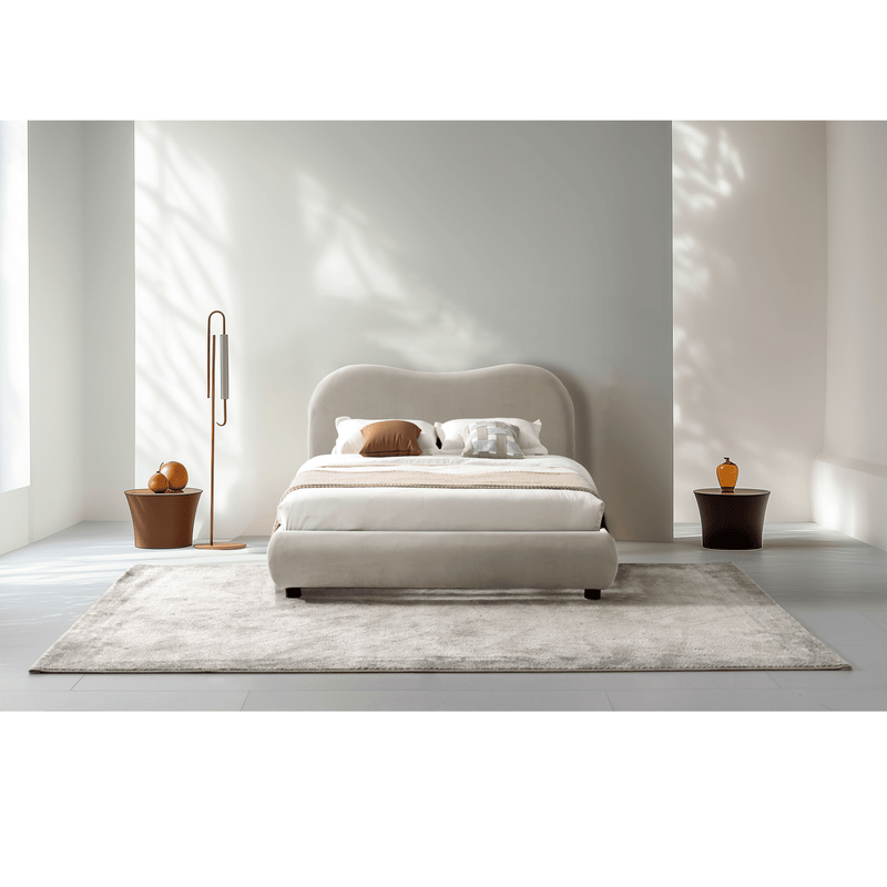 Newcastle Brown Upholstered Bed - Al Rugaib Furniture