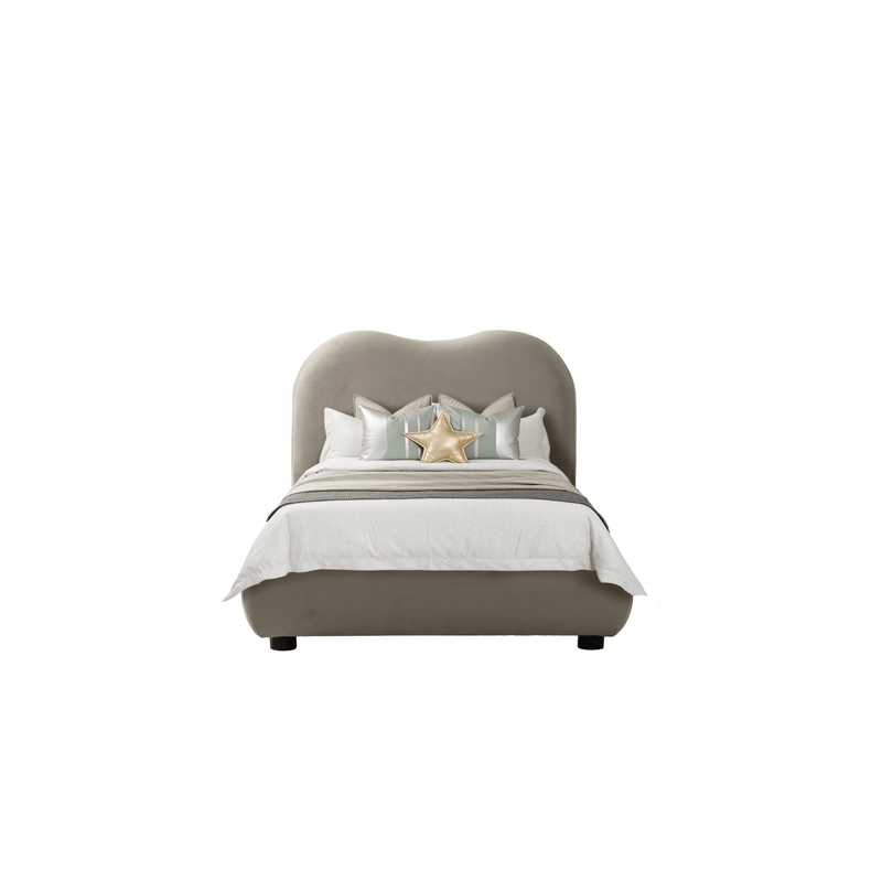 Newcastle Brown Upholstered Bed - Al Rugaib Furniture