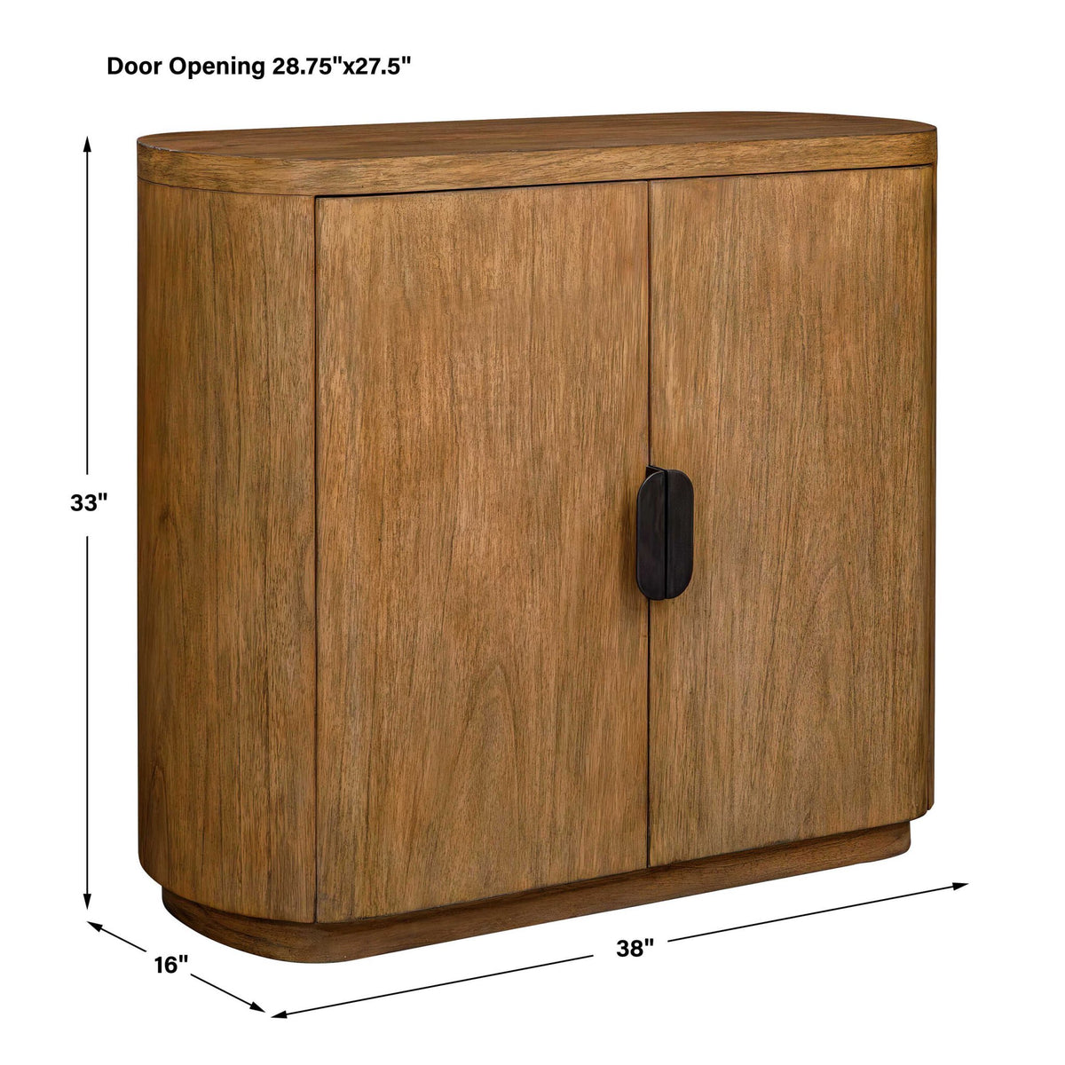 Newell Natural Wood 2 Door Cabinet Cabinets & Chests| Uttermost