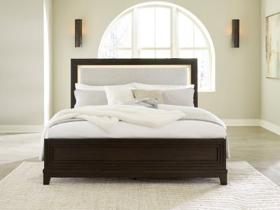 Neymorton California King Upholstered Panel Bed Beds| Ashley Homestore