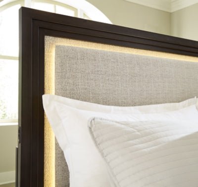 Neymorton California King Upholstered Panel Bed Beds| Ashley Homestore