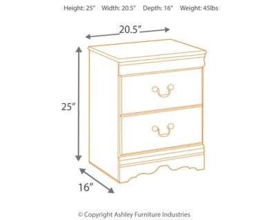NIGHT STAND W/2-DRAWERS Nightstands| Ashley Homestore