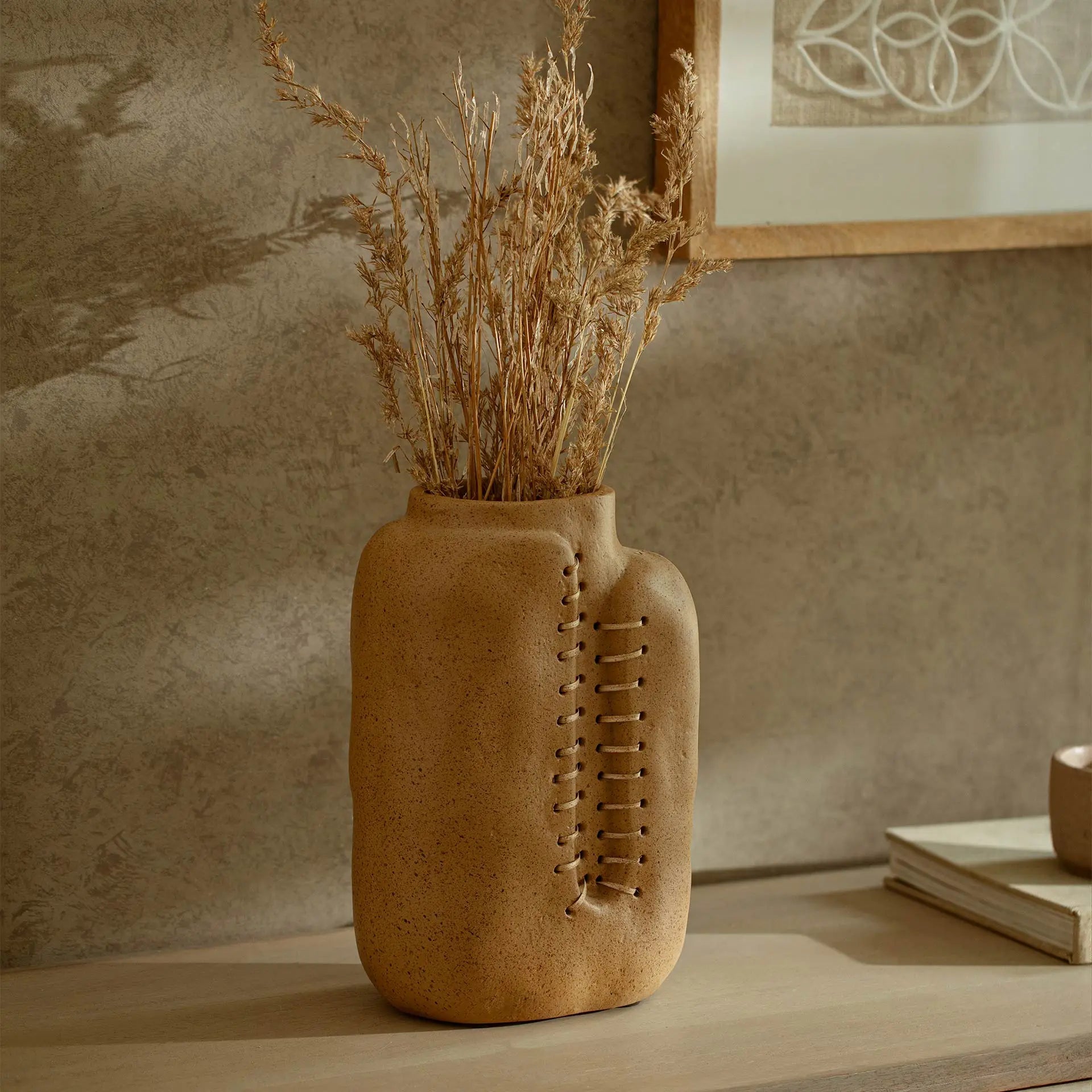 Niraan Ecomix Vase With Cane Vases and Jars| Roots Furniture