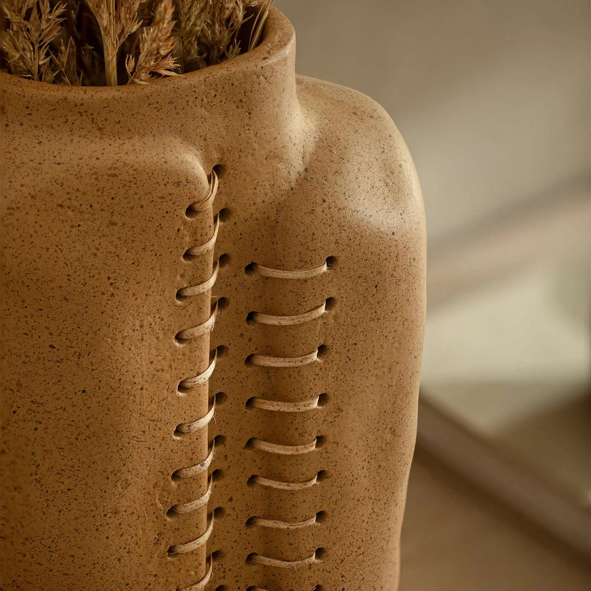 Niraan Ecomix Vase With Cane Vases and Jars| Roots Furniture