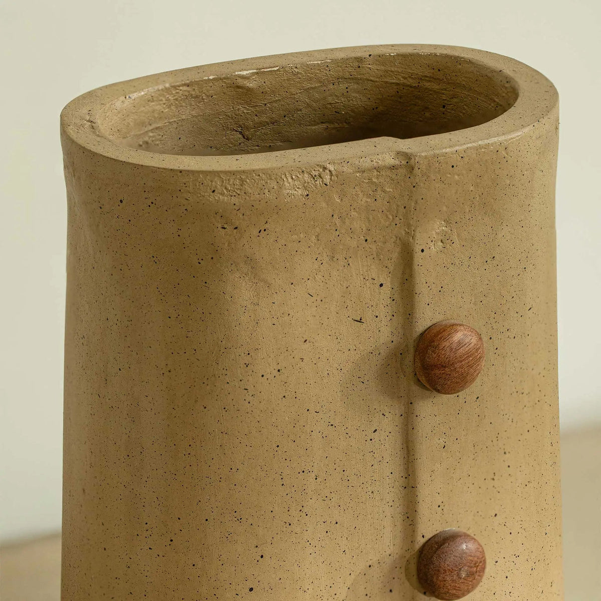 Niraan Ecomix Vase With Wooden Beads Short Vases and Jars| Roots Furniture