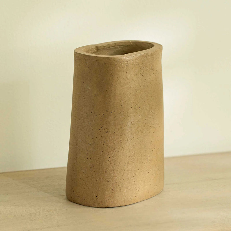 Niraan Ecomix Vase With Wooden Beads Short - Al Rugaib Furniture