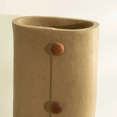 Niraan Ecomix Vase With Wooden Beads Tall - Al Rugaib Furniture