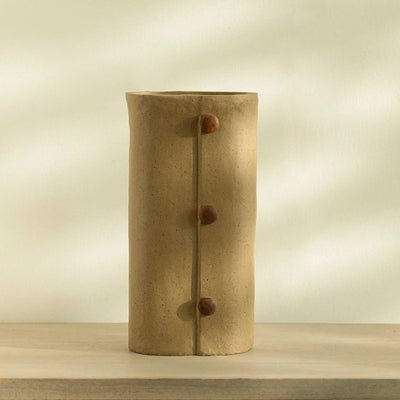 Niraan Ecomix Vase With Wooden Beads Tall - Al Rugaib Furniture
