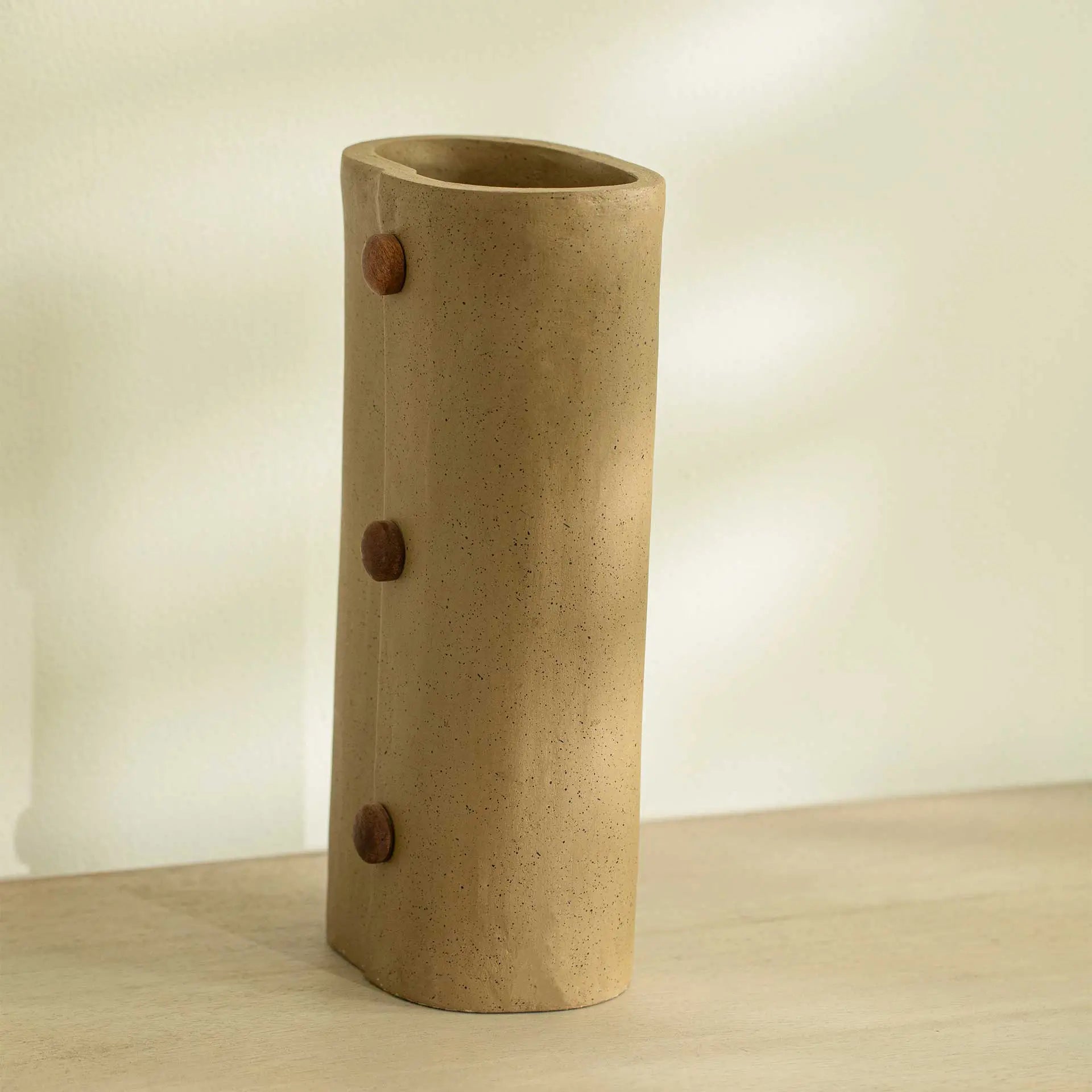 Niraan Ecomix Vase With Wooden Beads Tall Vases and Jars| Roots Furniture
