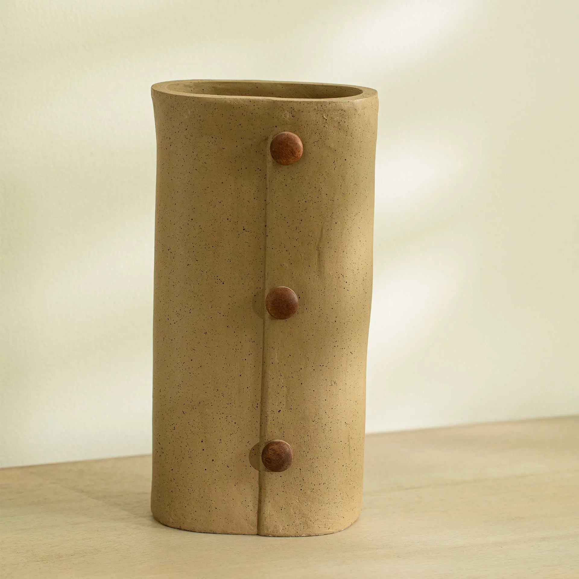 Niraan Ecomix Vase With Wooden Beads Tall Vases and Jars| Roots Furniture