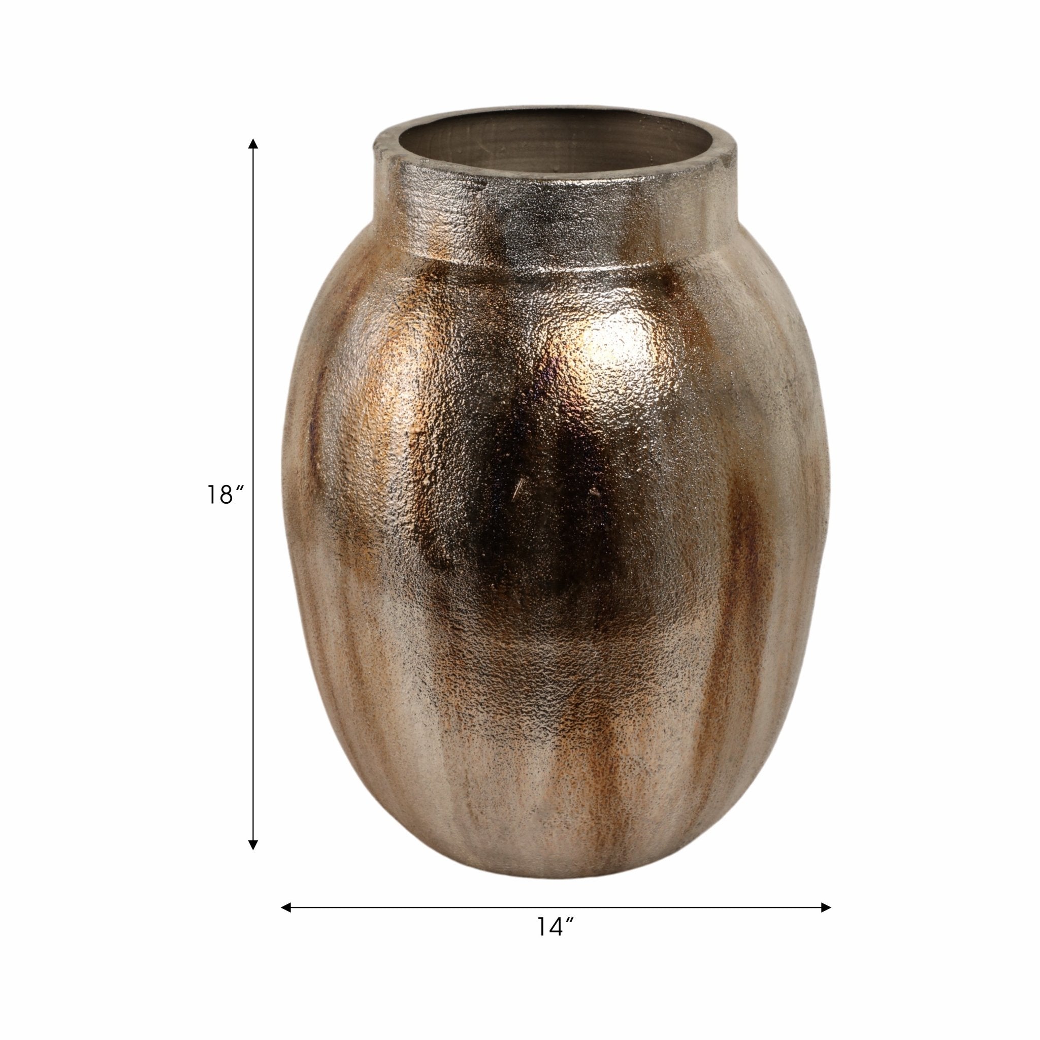Noatak Antique Silver Vase Vases and Jars| Sagebrook Home