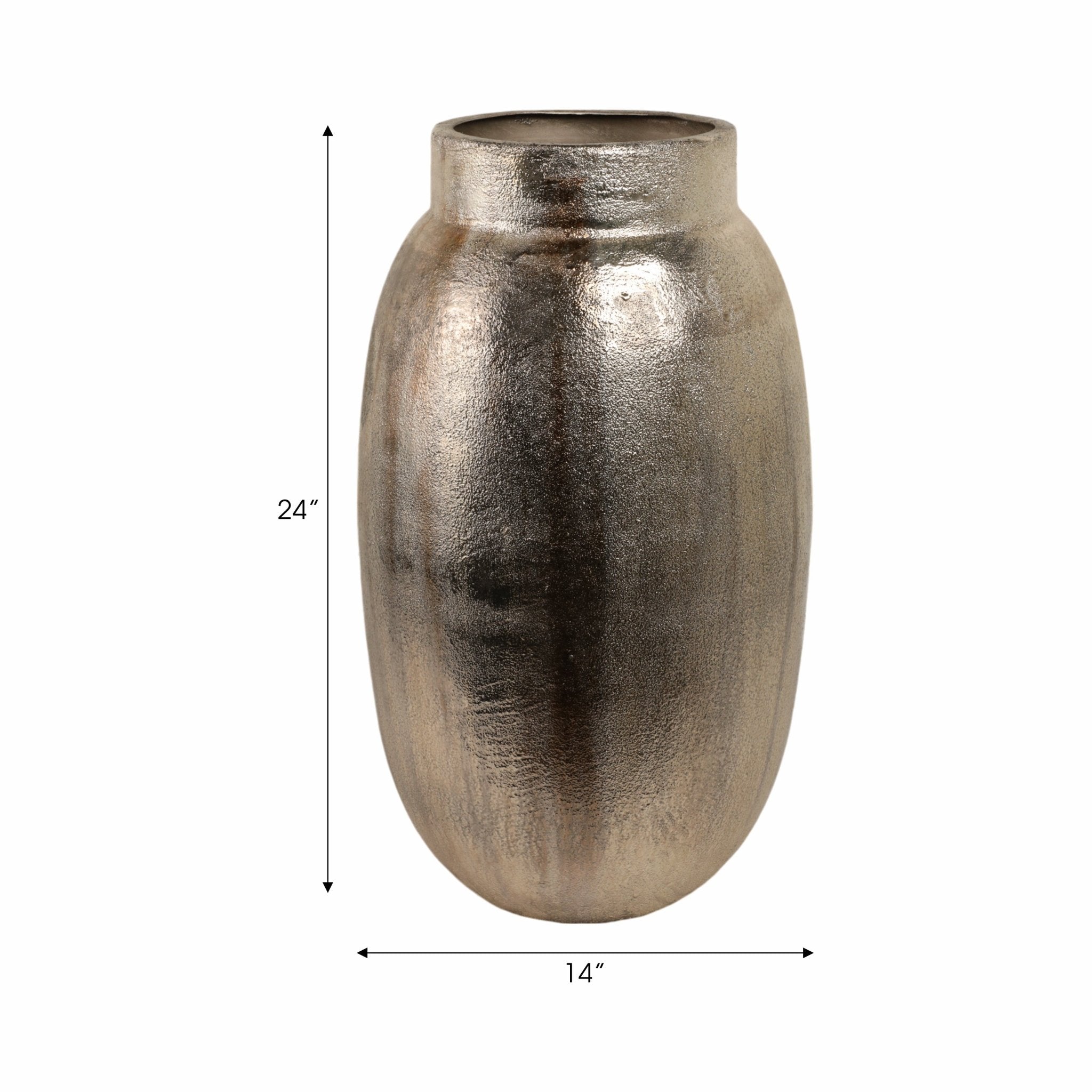Noatak Antique Silver Vase Vases and Jars| Sagebrook Home