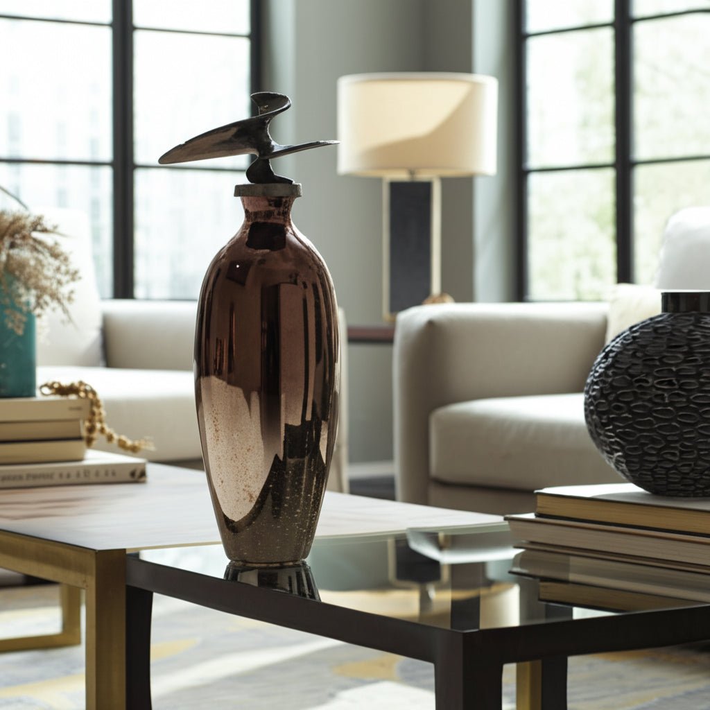 Noble Glass Bottle With Topper Vases and Jars| Sagebrook Home