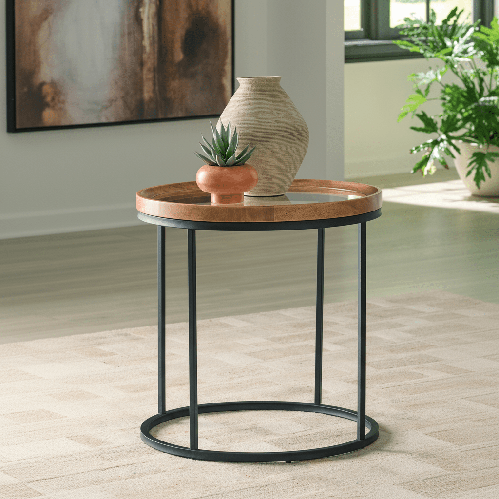 Noraluna Round End Table End Tables| Ashley Homestore